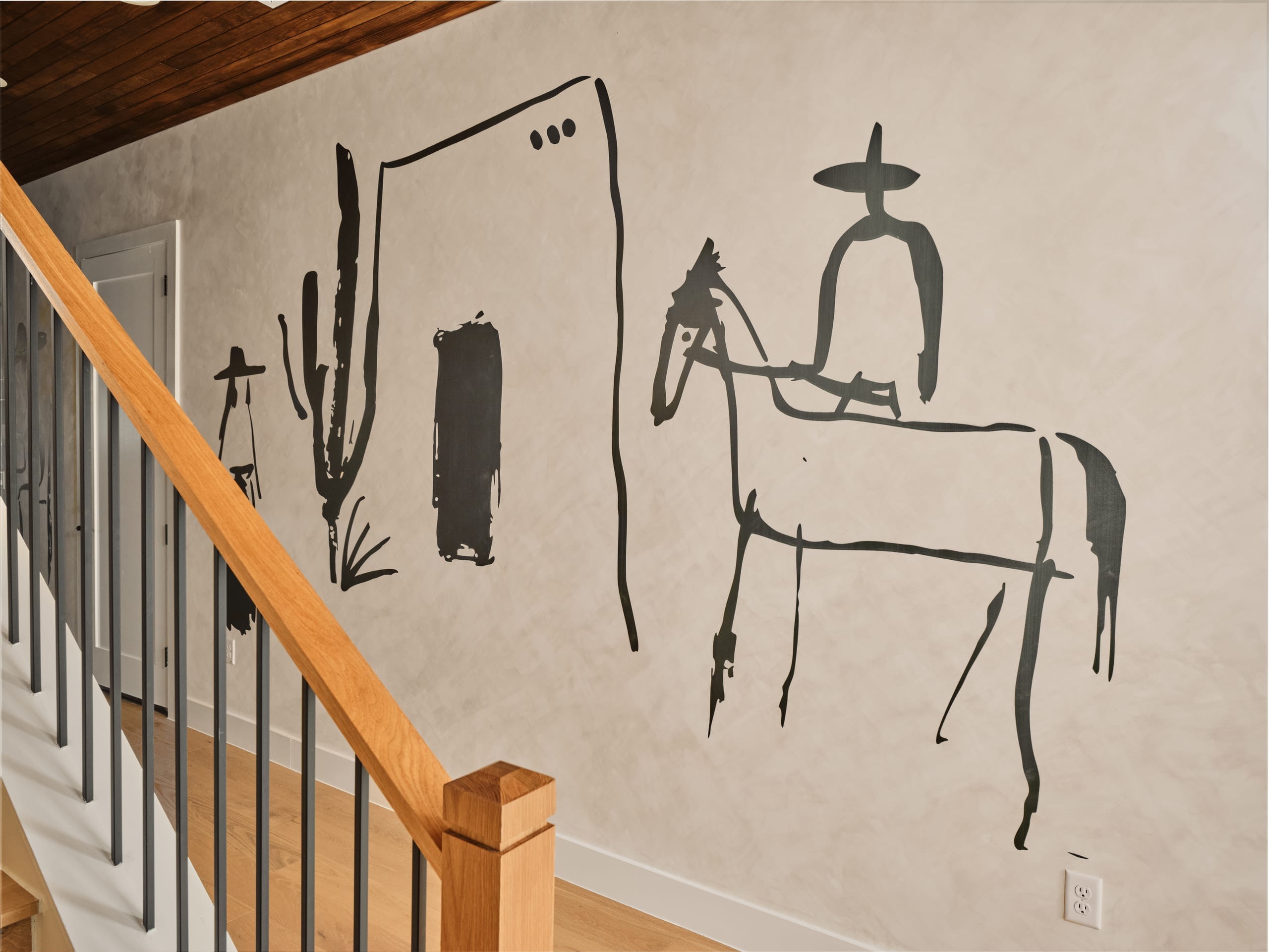 Hand-painted mural in the SoundHaus entryway
